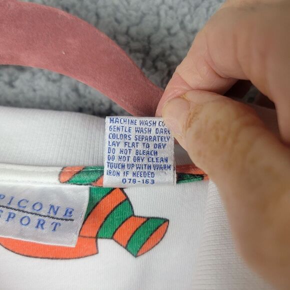 Picone Sport Polo Shirt Womens Large Tropical Fish Colorful 100% Cotton Collared - Picture 6 of 15